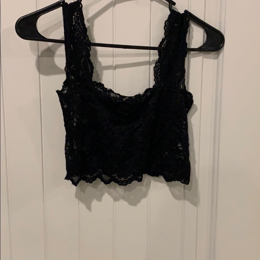 Black crop top camisole. Gently worn.